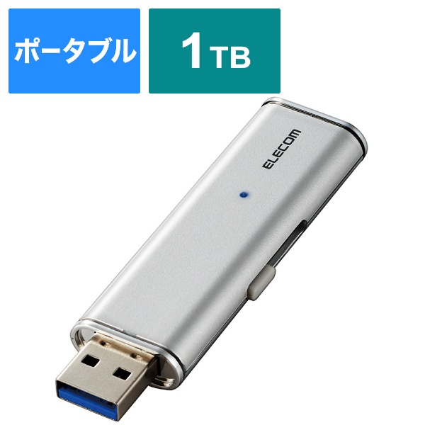ESD-EMN1000GSVR OtSSD USB-Aڑ PS5/PS4A^Ή(iPadOS/iOS/Mac/Windows11Ή) Vo[ [1TB /|[^u^]