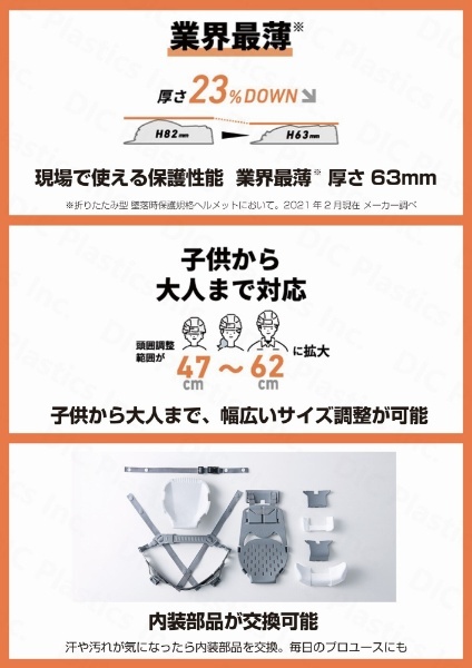 IZANO2 防災用ヘルメット折り畳み式 グリーン DICプラスチック｜ディーアイシープラスチック 通販