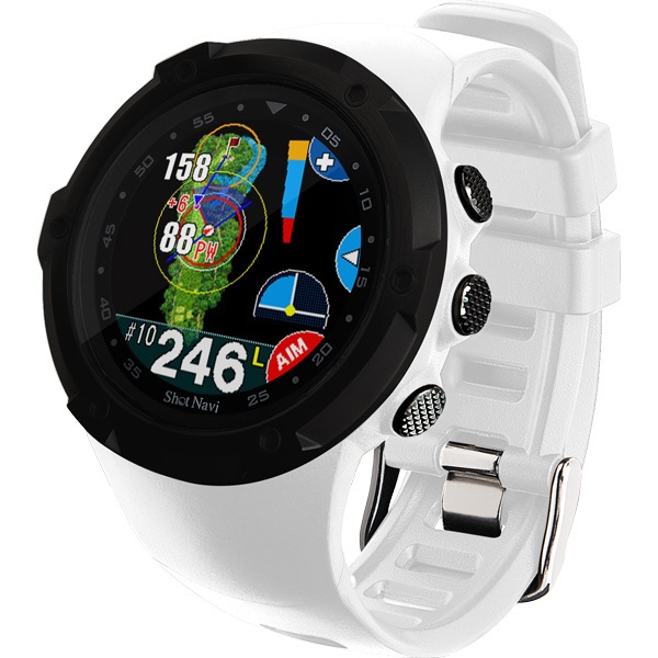 ショットナビ 腕時計型GPS距離計測器 W1 Evolve WHxBK ホワイトx