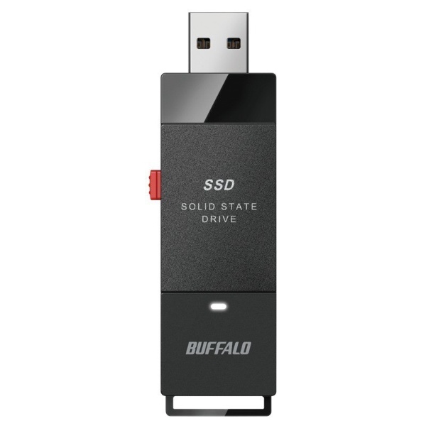 SSD-SCT1.0U3-BA 外付けSSD USB-C＋USB-A接続 (PC・TV両対応、PS5対応) ブラック [1TB /ポータブル型]
