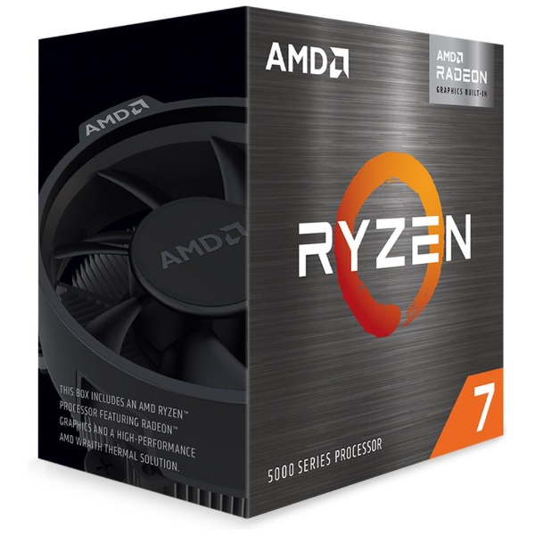 〔CPU〕AMD Ryzen 7 5700G With Wraith Stealth cooler （Zen3） 100-100000263BOX  [AMD Ryzen 7 /AM4 /グラフィックス搭載]