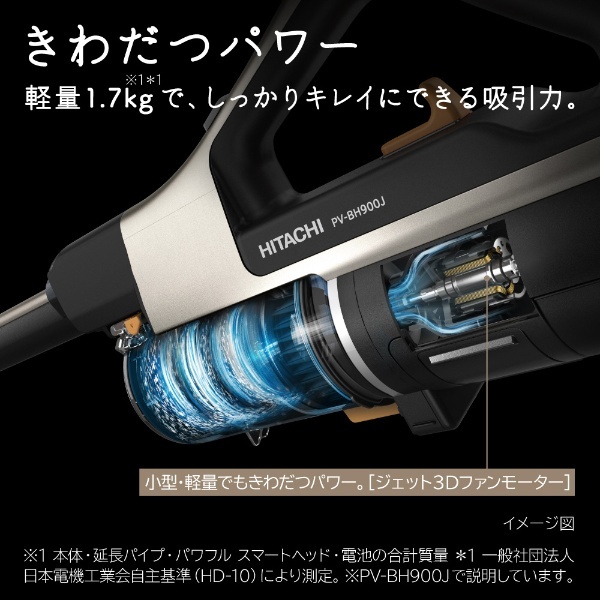 スティック型掃除機 シャンパンゴールド PV-BH900J-N [サイクロン式 /コードレス] 日立｜HITACHI 通販