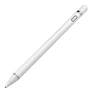 〔タッチペン：USB-A充電式/静電式〕細部まで描き込める ホワイト RTP06WH