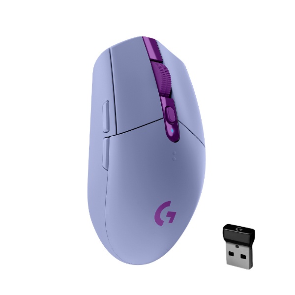 ゲーミング マウス G304 LIGHTSPEED ライラック G304-LC [光学式 /無線(ワイヤレス) /6ボタン /USB]