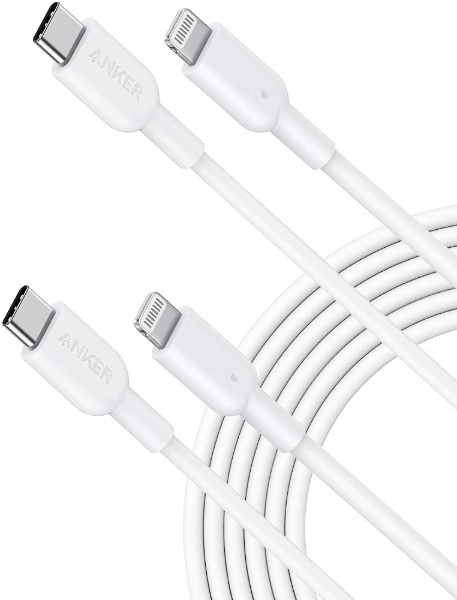 Anker PowerLine II USB-C  ライトニングケーブル 3.0m × 2本セット white B8634021 [約3.0m]  アンカー・ジャパン｜Anker Japan 通販 | ビックカメラ.com