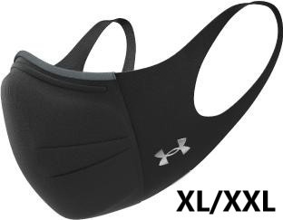 パフォーマンスマスク UA スポーツマスク フェザーウエイト(XL/XXLサイズ/ブラック×ブラック×シルバークローム) 1372228  アンダーアーマー｜UNDER ARMOUR 通販