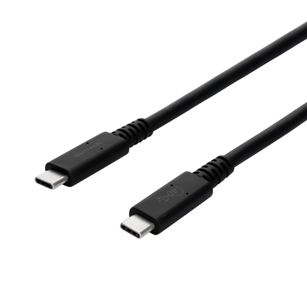 USB-C  USB-C֥ [ / /ž /0.8m /USB Power Delivery /100W /USB4] ֥å OWL-CB4CC8-BK