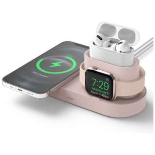 elago CHARGING HUB TRIO 1 for MagSafe Charger / Apple Watch Charger / Lightning Cable iSand Pinkj tbNȂ J[V[Ή sN EL_MWLSTSCT1_PK