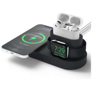 elago CHARGING HUB DUO WATCH for MagSafe Charger / Apple Watch Charger iBlackj J[V[Ή ubN EL_MWCSTSCMW_BK