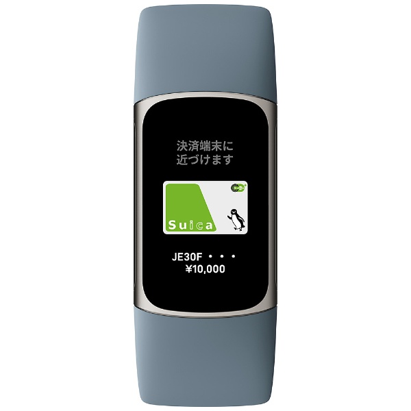 【Suica対応】Fitbit Charge5 GPS搭載フィットネストラッカー L/Sサイズ スチールブルー FB421SRBU-FRCJK