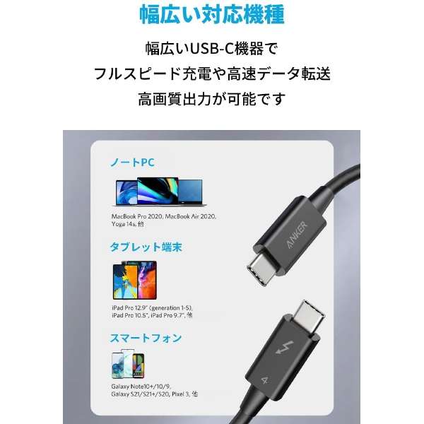Anker USB-C & USB-C Thunderbolt 4 100W P[u ubN A8859011 [USB Power DeliveryΉ]_6