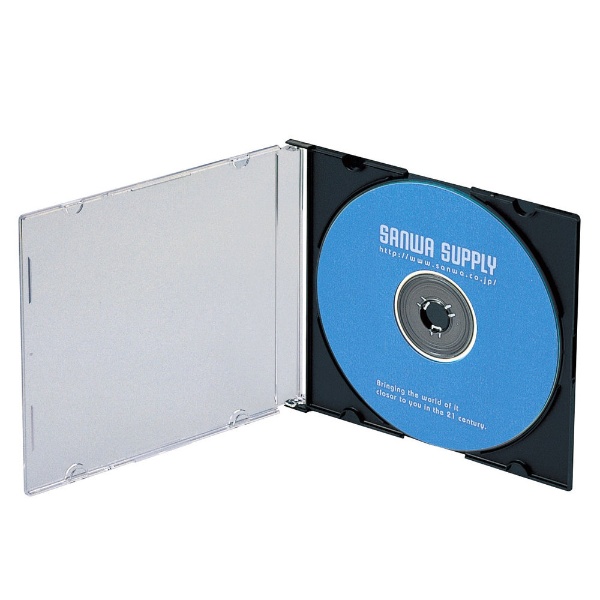 Blu-ray/DVD/CD対応 プラケース スリムタイプ 1枚収納×50 ブラック FCD