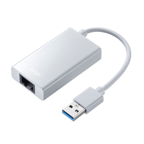 LAN変換アダプタ [USB-A オス→メス LAN /USB-A] 1Gbps対応 ホワイト