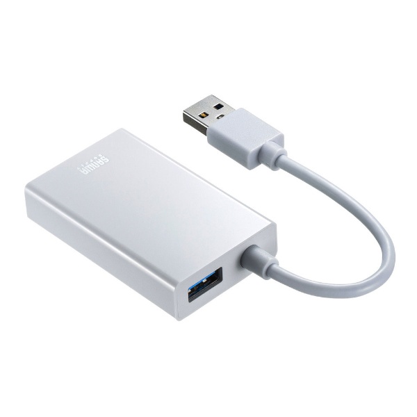 LAN変換アダプタ [USB-A オス→メス LAN /USB-A] 1Gbps対応 ホワイト