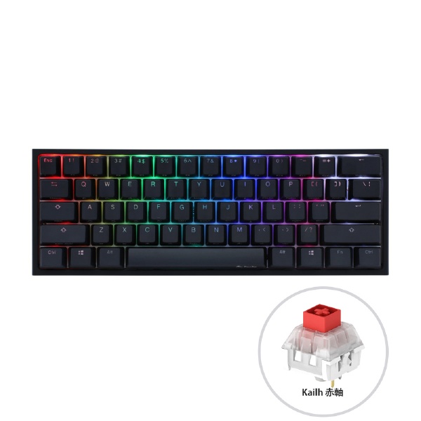 ゲーミングキーボード One 2 Mini RGB 60％(Kailh 赤軸・英語配列) ブラック dk-one2-rgb-mini-kb-red  [有線 /USB]
