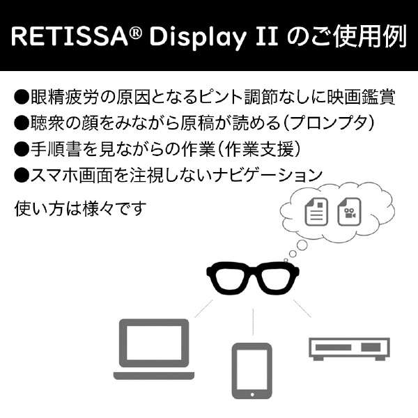 网膜投射脑袋座骑显示器RETISSA Display 2事情HDMI相机RD2CAM QAV01-0003_5