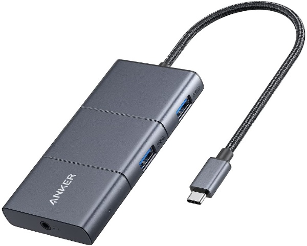 USB-C オス→メス カードスロット HDMI φ3.5mm USB-Aｘ2 USB 春の新作 グレー A83660A1 Delivery対応 Power 85W PD対応 ドッキングステーション 新色追加して再販