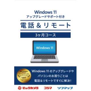 電話＆リモートサポート（3ヶ月コース　Windows11アップグレードサポート付き）パッケージ版