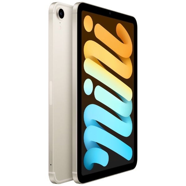 【SIMフリー】iPad mini（第6世代） A15 Bionic 8.3型 Wi-Fi + Cellularモデル ストレージ：64GB  デュアルSIM（nano-SIMとeSIM） MK8C3J/A スターライト