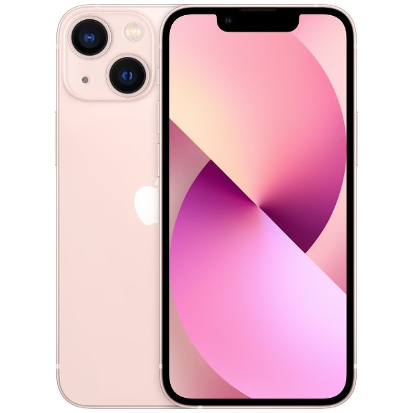 【SIMフリー】iPhone 13 mini A15 Bionic 5.4型 ストレージ：128GB デュアルSIM（nano-SIMとeSIMx2）  MLJF3J/A ピンク