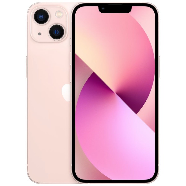 【SIMフリー】iPhone 13 A15 Bionic 6.1型 ストレージ：128GB デュアルSIM（nano-SIMとeSIMx2）  MLNE3J/A ピンク