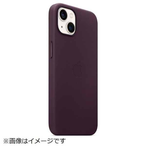 【純正】MagSafe対応 iPhone 13 レザーケース ダークチェリー MM143FE/A