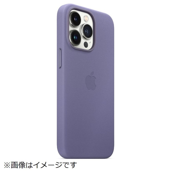 iPhone13 pro純正 レザーケースMagSafe対応 ウィステリア