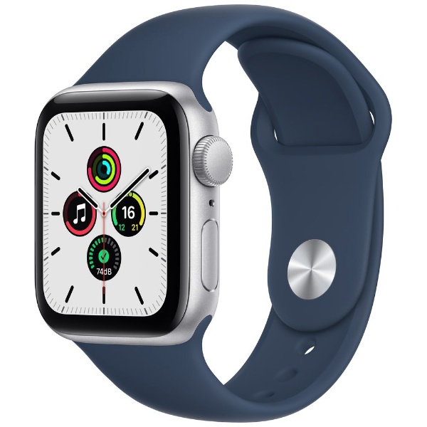 Apple Watch SE（第1世代：GPSモデル）40mmシルバーアルミニウムケースとアビスブルースポーツバンド シルバーアルミニウム  MKNY3J/A （第1世代）