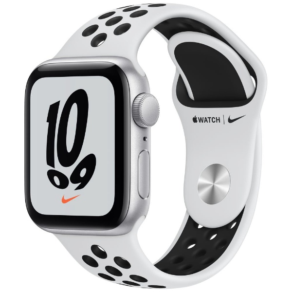 Apple Watch Nike SE（GPSモデル）44mmシルバーアルミニウムケースと