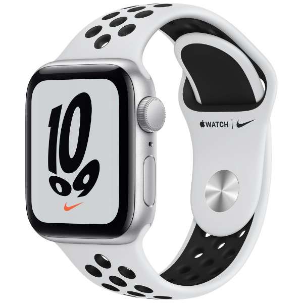 Apple Watch Nike ＳＥ(ＧＰＳ型号)40mm银铝包和纯的白铂/黑色Nike运动带银铝MKQ23J/A(第1代)_1