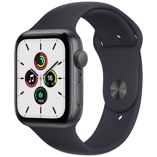 ビックカメラ.com - Apple Watch SE（第1世代：GPSモデル）44mmスペースグレイアルミニウムケースとミッドナイトスポーツバンド  - レギュラー スペースグレイアルミニウム MKQ63J/A （第1世代）