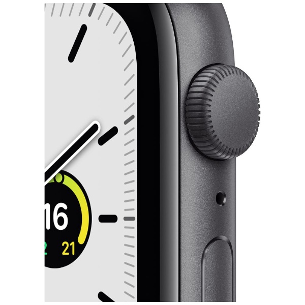 Apple Watch SE（第1世代：GPSモデル）44mmスペースグレイアルミニウムケースとミッドナイトスポーツバンド - レギュラー  スペースグレイアルミニウム MKQ63J/A （第1世代）