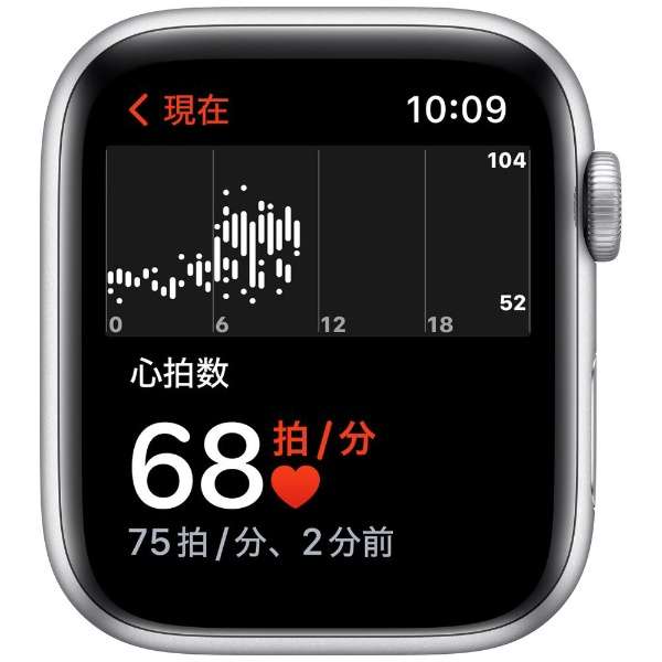 Apple Watch Nike ＳＥ(ＧＰＳ型号)44mm银铝包和纯的白铂/黑色Nike运动带银铝MKQ73J/A(第1代)_4