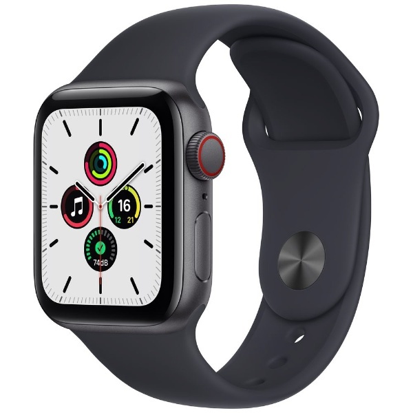 Apple Watch SE（第1世代：GPS+Cellularモデル）40mmスペースグレイアルミニウムケースとミッドナイトスポーツバンド  スペースグレイアルミニウム MKR23J/A （第1世代） アップル｜Apple 通販 | ビックカメラ.com