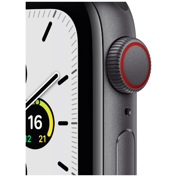 Apple Watch SE（GPS+Cellularモデル）40mmスペースグレイアルミニウムケースとトルネード/グレイスポーツループ  スペースグレイアルミニウム MKR33J/A （第1世代）