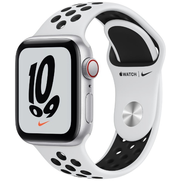 Apple Watch Nike SE（GPSモデル）40mmシルバーアルミニウムケースと 