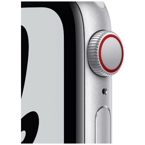 Apple Watch Nike ＳＥ(GPS+Cellular型号)40mm银铝包和纯的白铂/黑色Nike运动带银铝MKR43J/A(第1代)