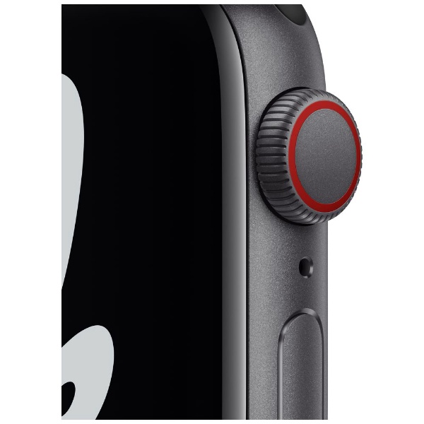 Apple Watch Nike  SE（GPS+Cellularモデル）40mmスペースグレイアルミニウムケースとアンスラサイト/ブラックNikeスポーツバンド  スペースグレイアルミニウム MKR53J/A （第1世代）
