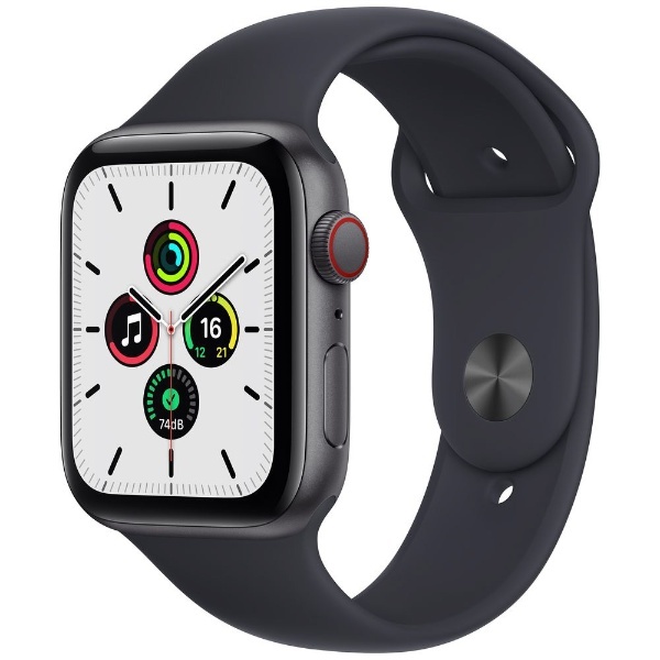 Apple Watch SE（第1世代：GPS+Cellularモデル）44mmスペースグレイアルミニウムケースとミッドナイトスポーツバンド  レギュラー スペースグレイアルミニウム MKT33J/A （第1世代） アップル｜Apple 通販