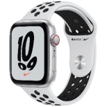 Apple Watch Nike ＳＥ(GPS+Cellular型号)44mm银铝包和纯的白铂/黑色Nike运动带银铝MKT63J/A(第1代)