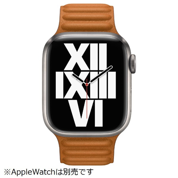 純正】Apple Watch ゴールデンブラウンレザーリンク 41mm S/M-