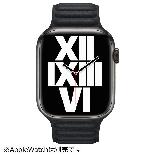 Apple Watch 45mmケース用ミッドナイトレザーリンク - M/L-