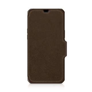 ITSKINS - Hybrid Folio Leather for iPhone 13 mini/12 mini [ Brown with real leather ] ITSKINS　イットスキンズ ブラウン AP2N-HYBRF-BNRL