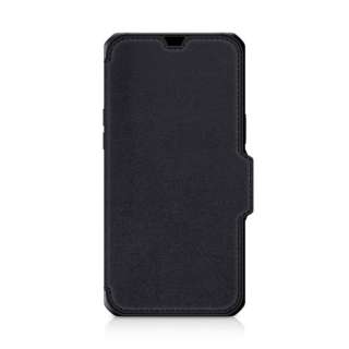 ITSKINS - Hybrid Folio Leather for iPhone 13 mini/12 mini [ Black with real leather ] ITSKINS@CbgXLY ubN AP2N-HYBRF-BKRL