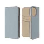 FOX - Folio Case 2-Tone for iPhone 13 mini [ Light Blue/Light Gray ] FOX@tHbNX FX2TLBGFLIP2154