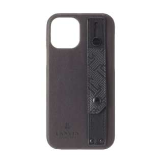 LANVIN COLLECTION - Stand & Ring Shell Case Signature for iPhone 13 [ Black ] LANVIN COLLECTION@oRNV LCSIBLKSSIP2161