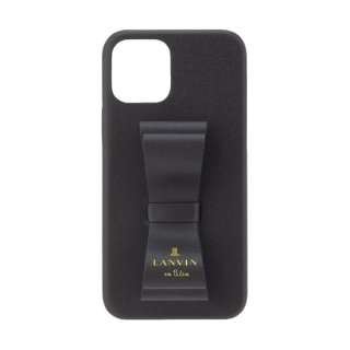 LANVIN en Bleu - Slim Wrap Case Stand & Ring Ribbon for iPhone 13 Pro Max [ Black ] LANVIN en Bleu@oIu[ LBSRBLKWPIP2167