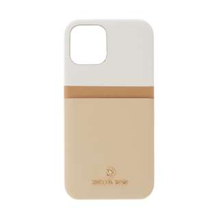 MICHAEL KORS - Slim Wrap Case Pocket for iPhone 13 Pro Max [ Light Sand Multi ] MICHAEL KORS@}CPR[X MKPTLSMWPIP2167