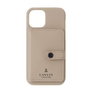 LANVIN COLLECTION - Shell Case Pocket for iPhone 13 Pro Max [ Gray ] LANVIN COLLECTION@oRNV LCPTGRYSCIP2167 yïׁAOsǂɂԕiEsz