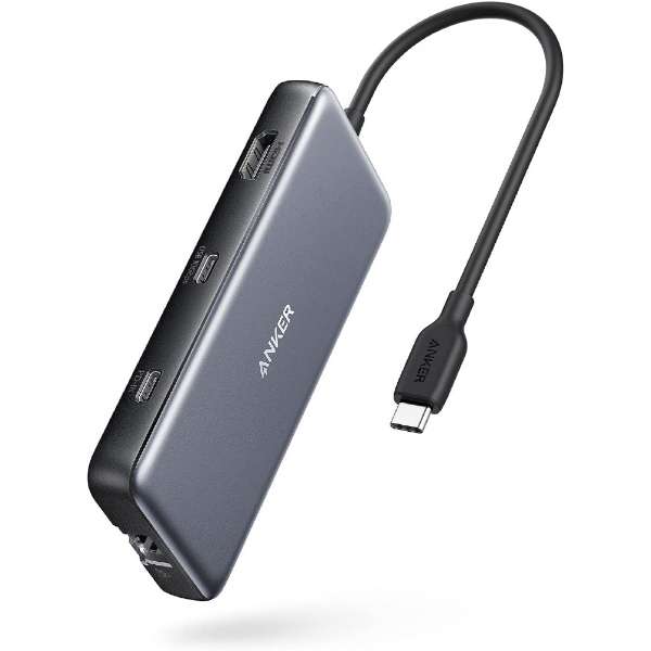 mUSB-C IXX J[hXbg2 / HDMI / LAN / USB-A2 / USB-C2n USB PDΉ 85W hbLOXe[V O[ A83830A3 [USB Power DeliveryΉ]_1